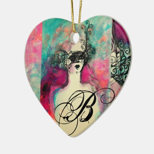 CHARM MONOGRAM, hart Keramisch Ornament (Links)