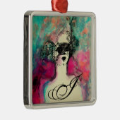 CHARM MONOGRAM METALEN ORNAMENT (Rechts)