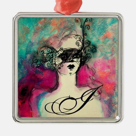 CHARM MONOGRAM METALEN ORNAMENT (Voorkant)