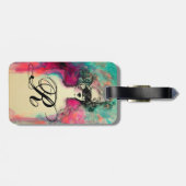 CHARM MONOGRAM / mysterieuze schoonheid met masker Bagagelabel (Achterkant horizontaal)