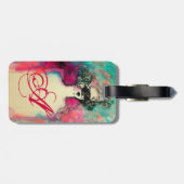 CHARM MONOGRAM / mysterieuze schoonheid met masker Bagagelabel (Achterkant horizontaal)