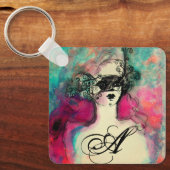 CHARM MONOGRAM / mysterieuze schoonheid met masker Sleutelhanger (Voorkant)
