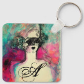 CHARM MONOGRAM / mysterieuze schoonheid met masker Sleutelhanger (Achterkant)