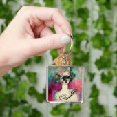 CHARM MONOGRAM / mysterieuze schoonheid met masker Sleutelhanger (Hand)