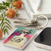 CHARM MONOGRAM / mysterieuze schoonheid met masker Sleutelhanger (Voorkant Rechts)