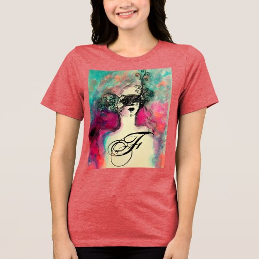 CHARM MONOGRAM / Mysterieuze Schoonheid Tri-Blend Shirt (Voorkant)