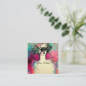 CHARM MONOGRAM/Mysterious Beauty Vierkante Visitekaartje (Staand voorkant)
