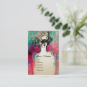 CHARM MONOGRAM Platina Metallic Visitekaartje (Staand voorkant)