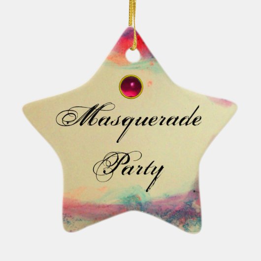 CHARM MONOGRAM, ster Keramisch Ornament (Achterkant)