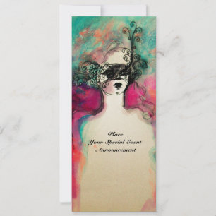 CHARM MONOGRAM Sweet 16 Maskerade Feest, Champagne Kaart