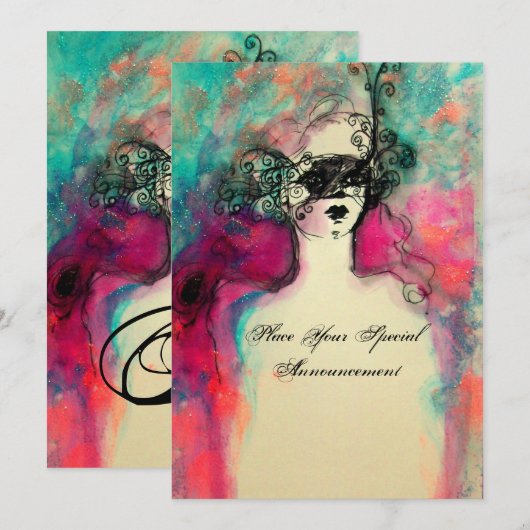 CHARM MONOGRAM , Sweet 16 Masquerade Party (Voorkant / Achterkant)