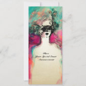 CHARM MONOGRAM Sweet 16 Masquerade Party, Champagn Kaart (Voorkant)