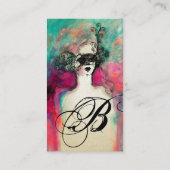 CHARM MONOGRAM, White Pearl Paper Visitekaartje (Achterkant)