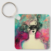 CHARM, mysterieuze schoonheid met masker Sleutelhanger (Voorkant)