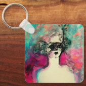 CHARM, mysterieuze schoonheid met masker Sleutelhanger (Voorkant)