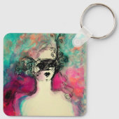 CHARM, mysterieuze schoonheid met masker Sleutelhanger (Achterkant)