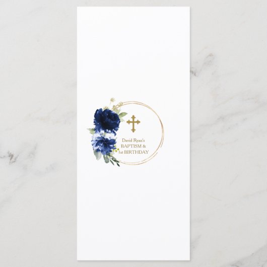 Charm Navy Blue Floral 1 september 2010 Menu (Achterkant)