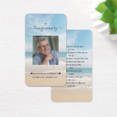 Charm Ocean Beach Uitzicht Foto Begrafenisgebed Visitekaartje (Bureau)