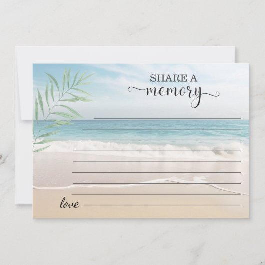 Charm Ocean Beach View Herinnering Aanwezigheid Aankondiging (Voorkant)