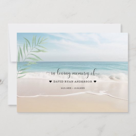 Charm Ocean Beach View Herinnering Aanwezigheid  Aankondiging (Achterkant)