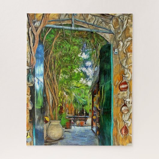 Charm of the tavern in Kreta. Legpuzzel (Verticaal)