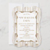 Charm Old Hollywood White Great Gatsby New Year Kaart (Voorkant)