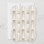 Charm Old Hollywood White Great Gatsby New Year Kaart (Achterkant)