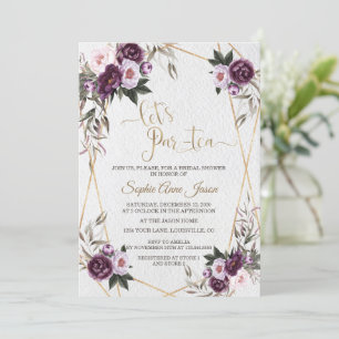 Charm Paars Pink Pony Floral Gold Vrijgezellenfees Kaart
