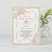 Charm Pampas Grass Orchid Rozen Bridal Tea  Kaart (Staand voorkant)