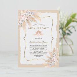 Charm Pampas Grass Orchid Rozen Bridal Tea  Kaart