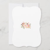 Charm Pink Blush Bloem Goud Frame  Sweet 16 Kaart (Achterkant)