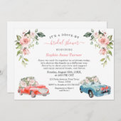 Charm Pink Blush Bloemachtige Bruiloftsshower Driv Kaart (Voorkant / Achterkant)