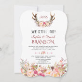 Charm Pink Blush Bloemgewei WE NOG STEEDS DOEN Kaart (Voorkant)