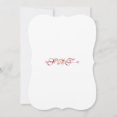 Charm Pink Blush Floral Antlers Monogram Sweet 16 Kaart (Achterkant)