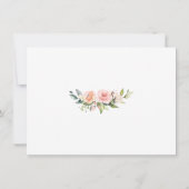 Charm Pink Blush Floral Antlers Save the Date (Achterkant)