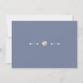 Charm Pink Blush Floral Dusty Blue Save the Date (Achterkant)