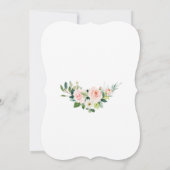 Charm Pink Blush Floral Gold Cross bevestiging Kaart (Achterkant)