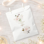 Charm Pink Blush Gold Flowers Monogram Weddenschap Bedankzakje (Geknipt)