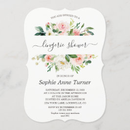 Charm Pink Cream Floral Calligraphy Vrijgezellenfe Kaart