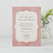  Charm Pink Monogram Weddenschappen Kaart (Staand voorkant)