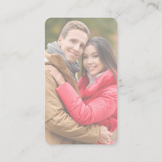 Charm QR Code Foto bruiloft Website Visitekaartje (Achterkant)