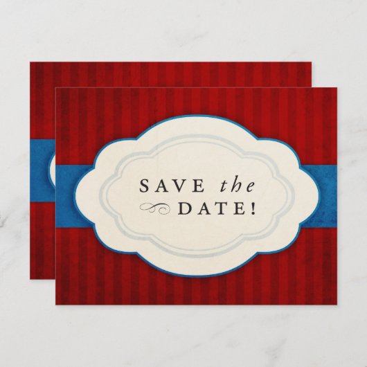 Charm Red, White en Blue Save the Dates Save The Date (Voorkant / Achterkant)