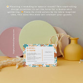 Charm Retro Abstracte Bright Bold Wildflower Save The Date