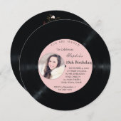 Charm Retro Vinyl Record foto Birthday Kaart (Voorkant / Achterkant)