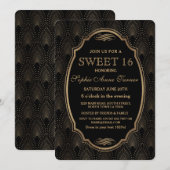 Charm Roaring 20s Great Gatsby Art Deco Sweet 16 Kaart (Voorkant / Achterkant)