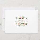 Charm Roze Blush Bloemen Goud Save The Date (Achterkant)