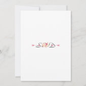 Charm Roze Blush Bloemgewei Vrijgezellenfeest Kaart (Achterkant)