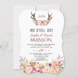 Charm Roze Blush Bloemige Geweien WE ZEGGEN HET NO Kaart