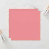Charm Roze Effen Kleur Kaart (Voorkant / Achterkant in situ)
