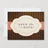  Charm roze en chocolade Sla de datums op Save The Date (Voorkant)